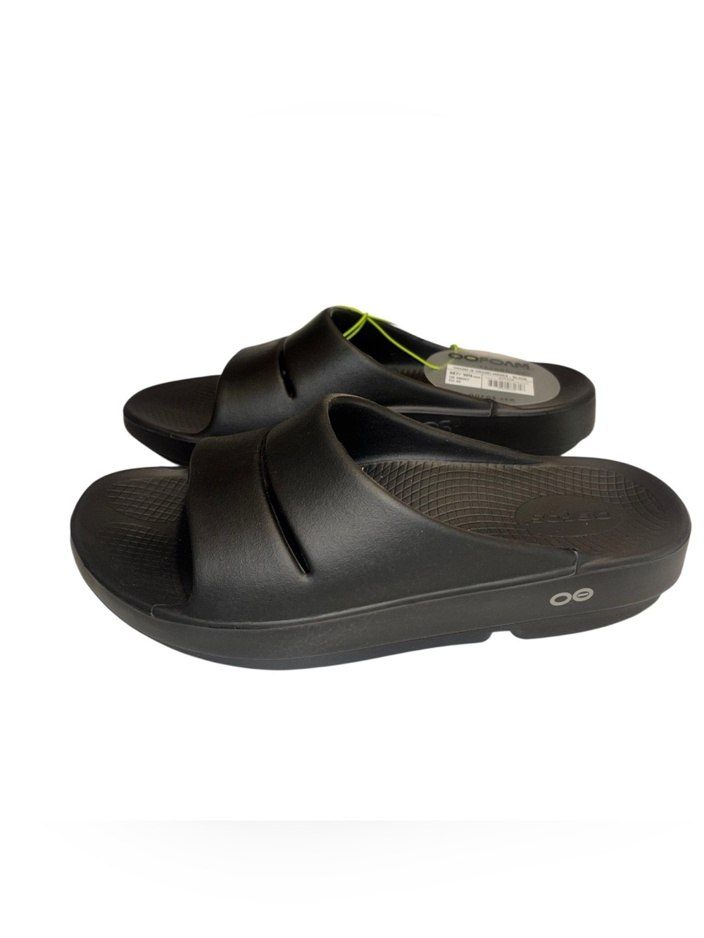 OOFOS OOahh Comfort Slide Sandals Men's Size 7 Women’s 9 Black NWT B Grade